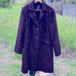 East 5th Woman’s Brown Faux Fur Long Coat with Lining-Great condition! Size XL